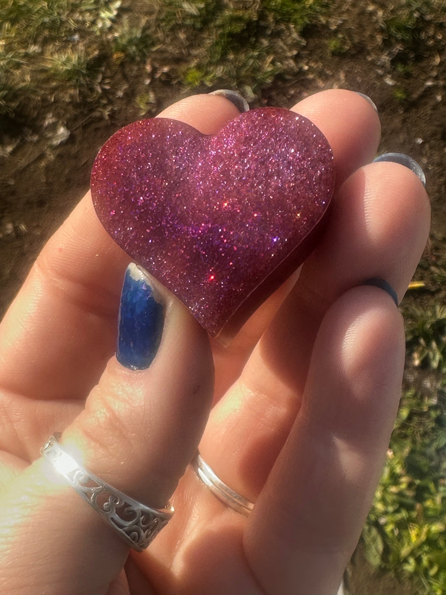 Epoxy Heart straw topper