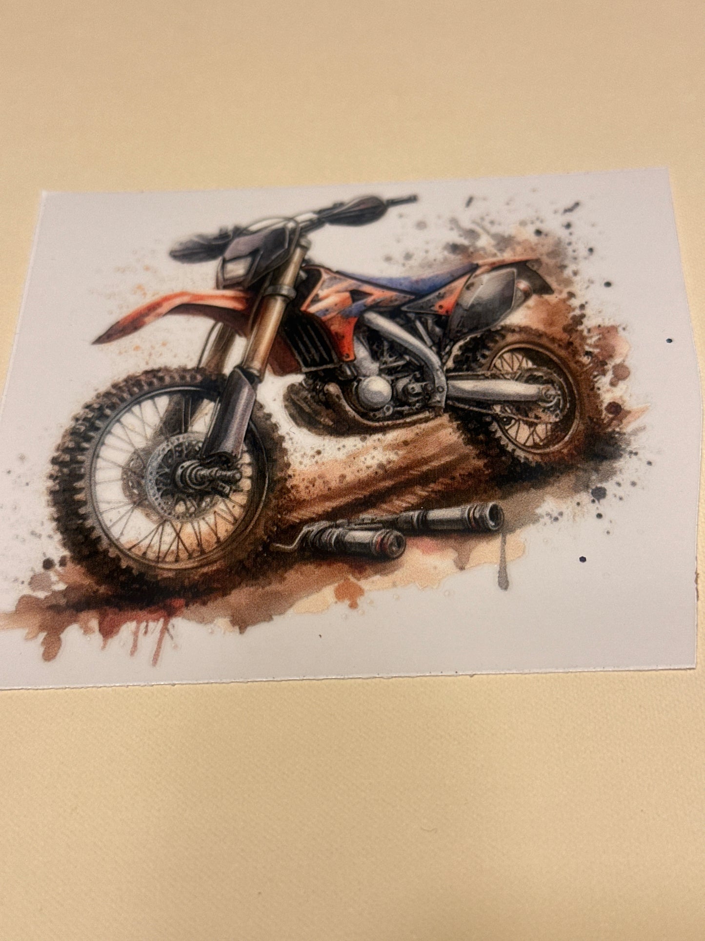Dirt bike orange/blue