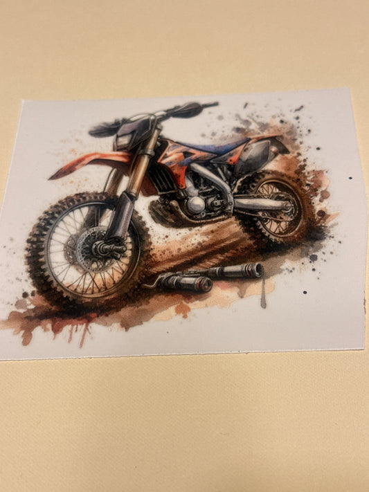 Dirt bike orange/blue
