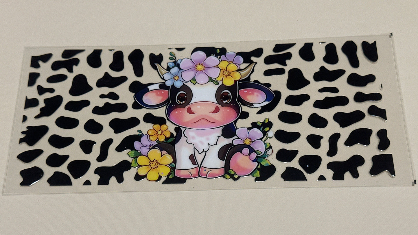 Black and white cow