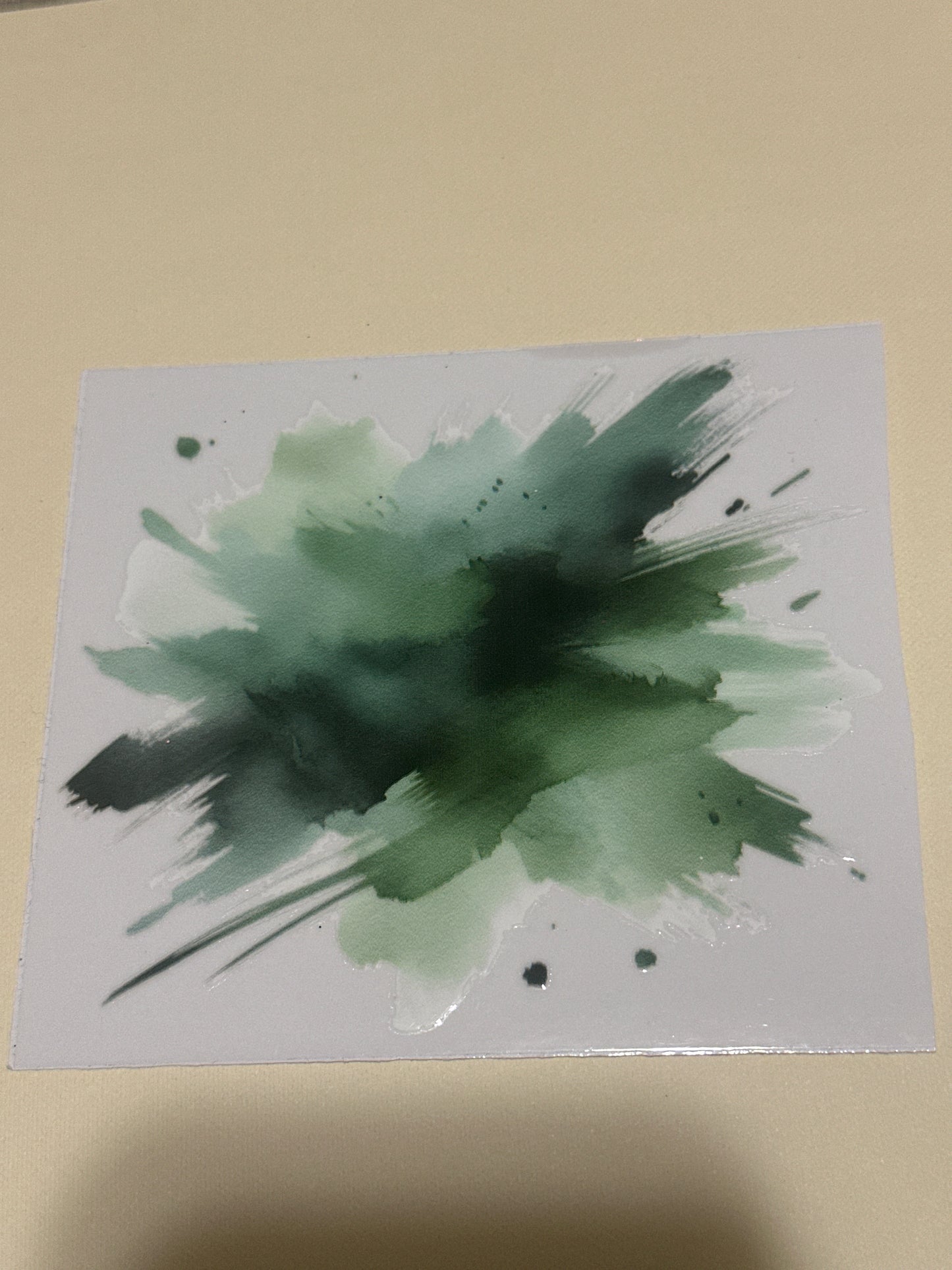 Green paint splatter