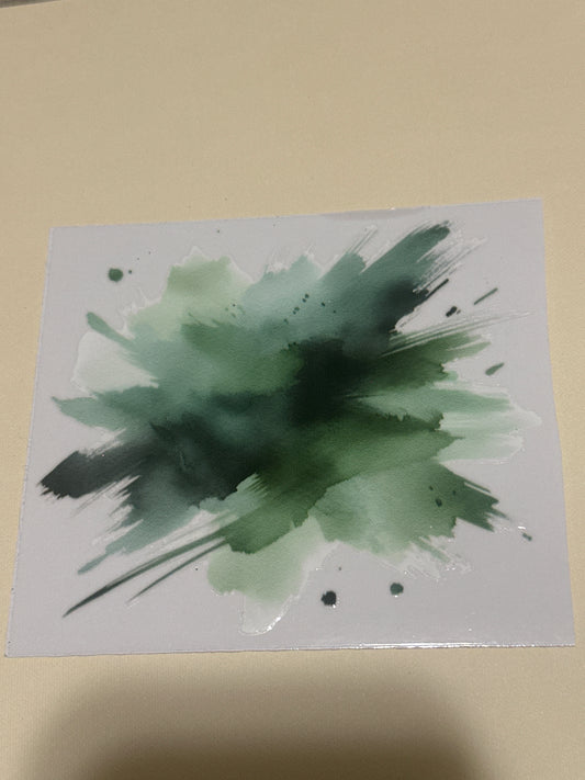 Green paint splatter