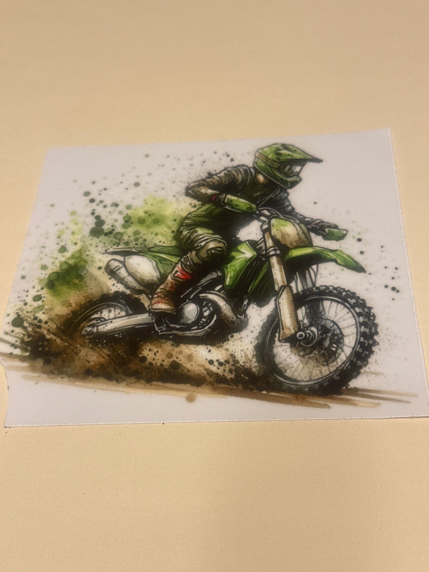 Dirt bike lime green