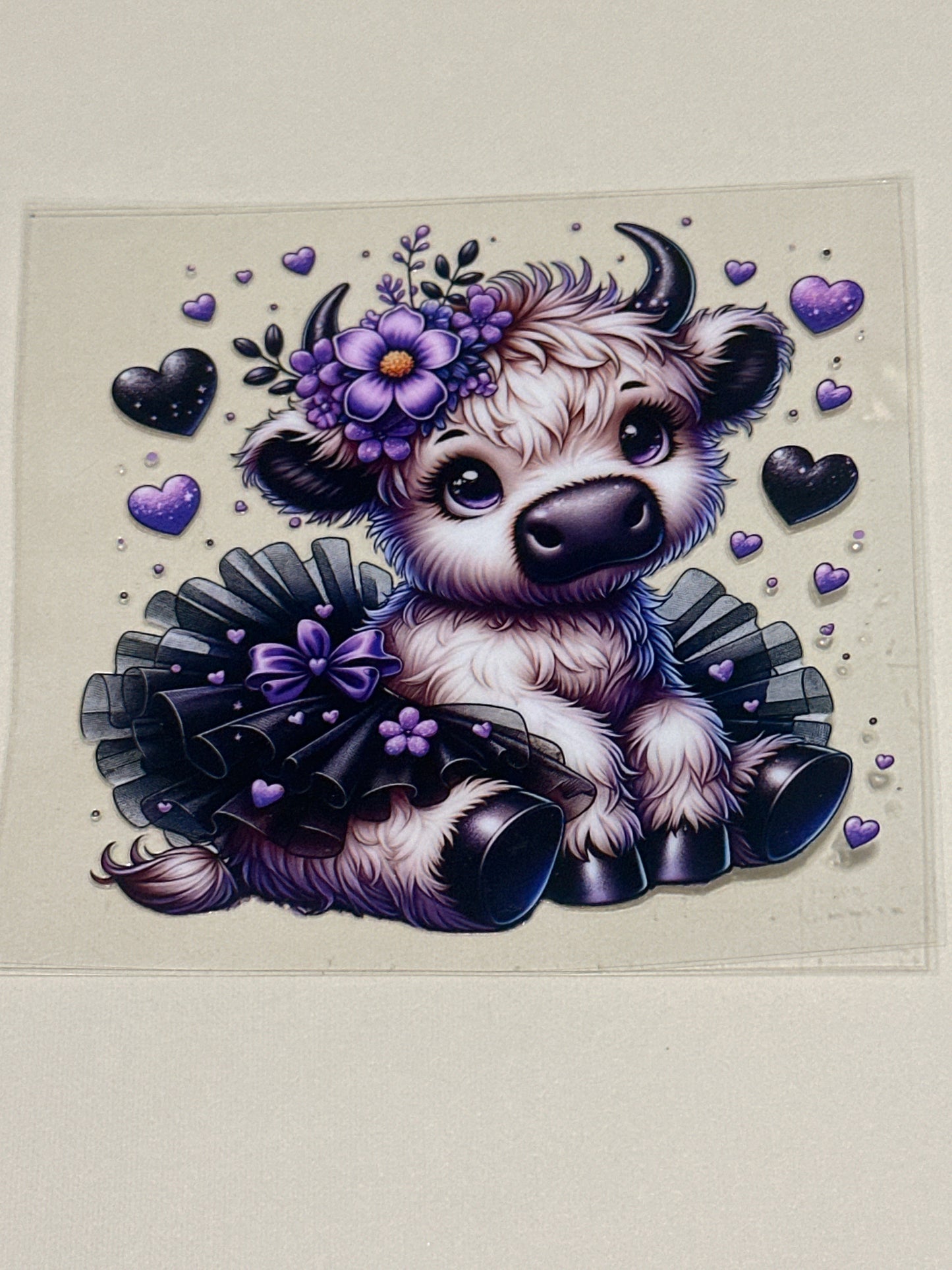 Cow black and purple