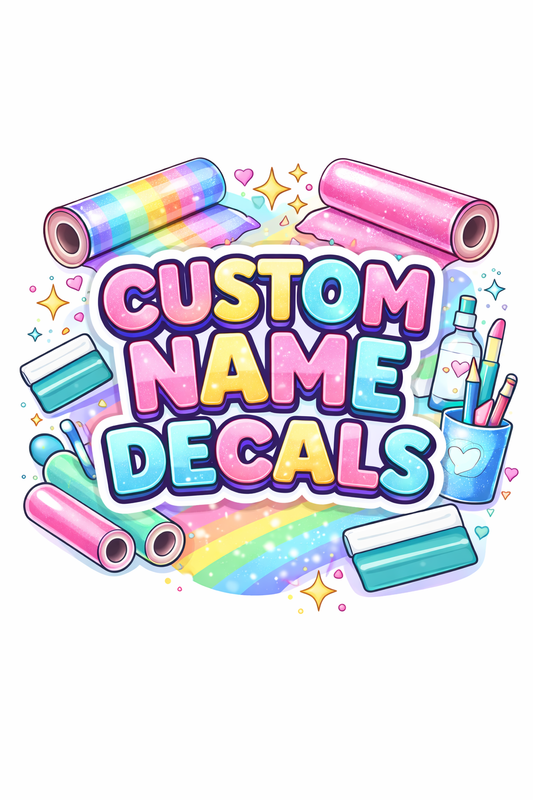 Custom  vinyl name decals